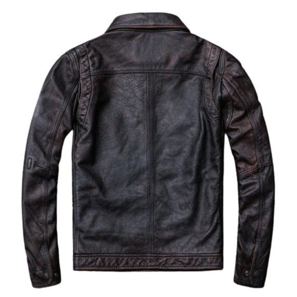 Bashwood Handmade Dark Brown Rider Jacket For Men - Picture 2 of 5